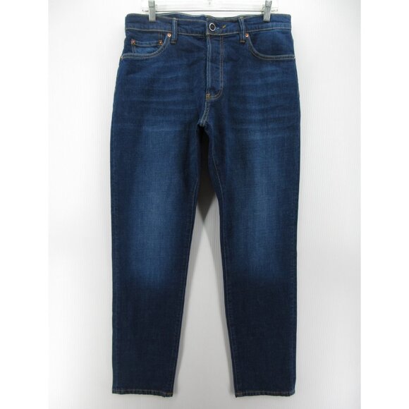 J Mclaughlin Jeans 34 Straight Denim Stretch Pants Button Fly 34X32 * - Picture 1 of 11